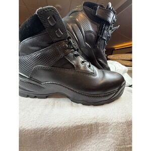 5.11 Tactical ATAC 6 Side Zip Boot Black Leather Mens 10.5 12018 019 Black-R